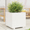 vidaXL - Plantenbak - 50x50x49,5 - cm - massief - grenenhout - wit