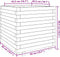 vidaXL - Plantenbak - 50x50x49,5 - cm - massief - grenenhout - wit