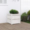 vidaXL - Plantenbak - 50x50x50 - cm - massief - grenenhout - wit