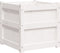 vidaXL - Plantenbak - 50x50x50 - cm - massief - grenenhout - wit