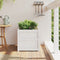 vidaXL - Plantenbak - 50x50x50 - cm - massief - grenenhout - wit