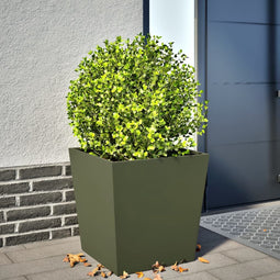 vidaXL - Plantenbak - 50x50x50 - cm - staal - olijfgroen