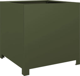 vidaXL - Plantenbak - 50x50x50 - cm - staal - olijfgroen