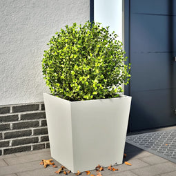 vidaXL - Plantenbak - 50x50x50 - cm - staal - wit