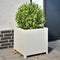 vidaXL - Plantenbak - 50x50x50 - cm - staal - wit