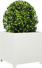 vidaXL - Plantenbak - 50x50x50 - cm - staal - wit