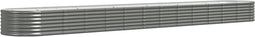 vidaXL - Plantenbak - 512x80x36 - cm - gepoedercoat - staal - grijs