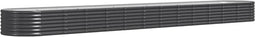 vidaXL - Plantenbak - 512x80x36 - cm - gepoedercoat - staal - antracietkleurig