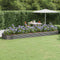 vidaXL - Plantenbak - 523x140x36 - cm - gepoedercoat - staal - grijs