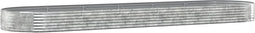 vidaXL - Plantenbak - 523x140x36 - cm - gepoedercoat - staal - zilverkleurig