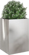 vidaXL - Plantenbak - 52x48x75 - cm - roestvrij - staal - zilverkleurig