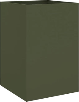 vidaXL - Plantenbak - 52x48x75 - cm - staal - olijfgroen