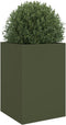 vidaXL - Plantenbak - 52x48x75 - cm - staal - olijfgroen