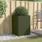 vidaXL - Plantenbak - 52x48x75 - cm - staal - olijfgroen