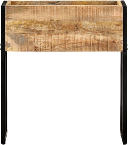 vidaXL - Plantenbak - 60x20x68 - cm - ruw - mangohout
