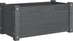 vidaXL - Plantenbak - 60x31x31 - cm - massief - grenenhout - grijs