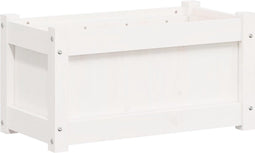 vidaXL - Plantenbak - 60x31x31 - cm - massief - grenenhout - wit