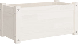 vidaXL - Plantenbak - 60x31x31 - cm - massief - grenenhout - wit