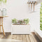 vidaXL - Plantenbak - 60x31x31 - cm - massief - grenenhout - wit