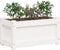 vidaXL - Plantenbak - 60x31x31 - cm - massief - grenenhout - wit