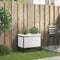 vidaXL - Plantenbak - 60x40x50 - cm - massief - grenenhout - wit