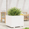 vidaXL - Plantenbak - 60x60x49,5 - cm - massief - grenenhout - wit
