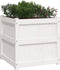vidaXL - Plantenbak - 60x60x60 - cm - massief - grenenhout - wit