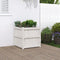 vidaXL - Plantenbak - 60x60x60 - cm - massief - grenenhout - wit