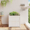 vidaXL - Plantenbak - 60x60x60 - cm - massief - grenenhout - wit