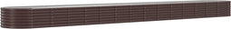 vidaXL - Plantenbak - 620x80x36 - cm - gepoedercoat - staal - bruin