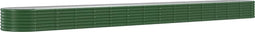 vidaXL - Plantenbak - 620x80x36 - cm - gepoedercoat - staal - groen