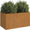 vidaXL - Plantenbak - 62x30x29 - cm - cortenstaal