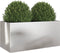 vidaXL - Plantenbak - 62x30x29 - cm - roestvrij - staal - zilverkleurig