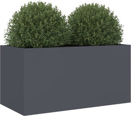 vidaXL - Plantenbak - 62x30x29 - cm - staal - antracietkleurig