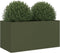vidaXL - Plantenbak - 62x30x29 - cm - staal - olijfgroen
