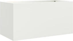 vidaXL - Plantenbak - 62x30x29 - cm - staal - wit