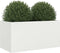 vidaXL - Plantenbak - 62x30x29 - cm - staal - wit