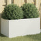 vidaXL - Plantenbak - 62x30x29 - cm - staal - wit