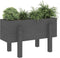 vidaXL - Plantenbak - 62x30x38 - cm - massief - grenenhout - grijs