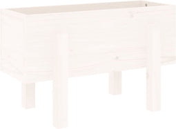 vidaXL - Plantenbak - 62x30x38 - cm - massief - grenenhout - wit