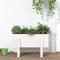 vidaXL - Plantenbak - 62x30x38 - cm - massief - grenenhout - wit