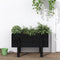 vidaXL - Plantenbak - 62x30x38 - cm - massief - grenenhout - zwart
