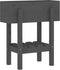 vidaXL - Plantenbak - 62x30x69 - cm - massief - grenenhout - grijs