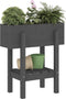 vidaXL - Plantenbak - 62x30x69 - cm - massief - grenenhout - grijs