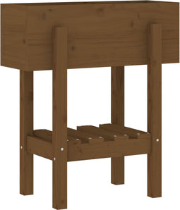 vidaXL - Plantenbak - 62x30x69 - cm - massief - grenenhout - honingbruin