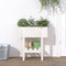 vidaXL - Plantenbak - 62x30x69 - cm - massief - grenenhout - wit