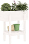 vidaXL - Plantenbak - 62x30x69 - cm - massief - grenenhout - wit