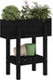vidaXL - Plantenbak - 62x30x69 - cm - massief - grenenhout - zwart