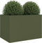 vidaXL - Plantenbak - 62x40x39 - cm - staal - olijfgroen