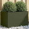 vidaXL - Plantenbak - 62x40x39 - cm - staal - olijfgroen